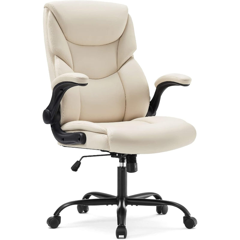 Leather Lumbar Support Office Desk Chair