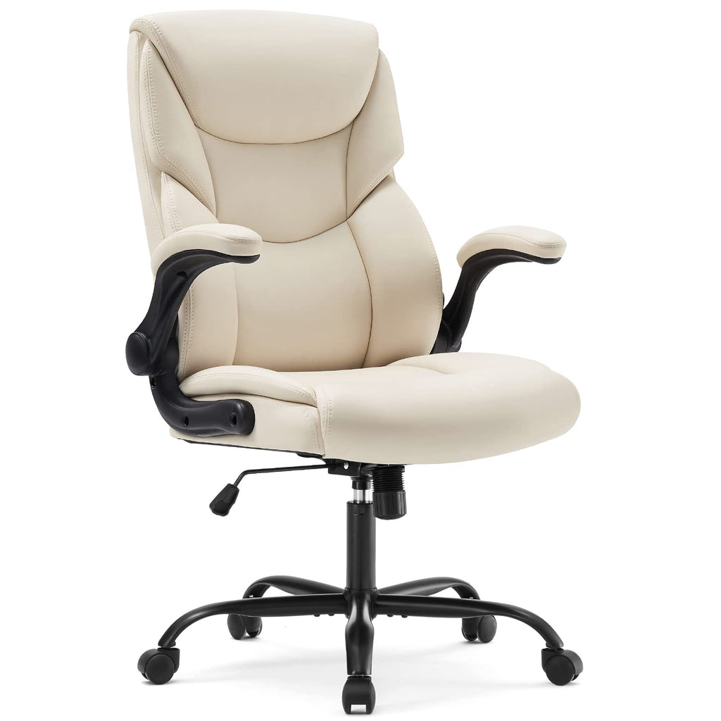 Leather Lumbar Support Office Desk Chair