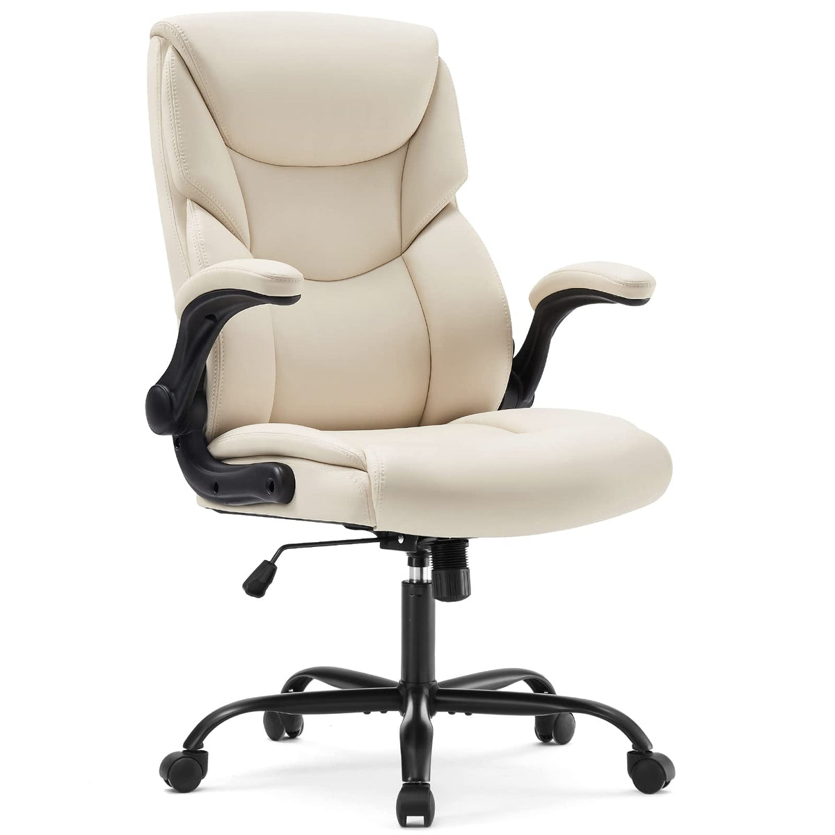 Leather Lumbar Support Office Desk Chair