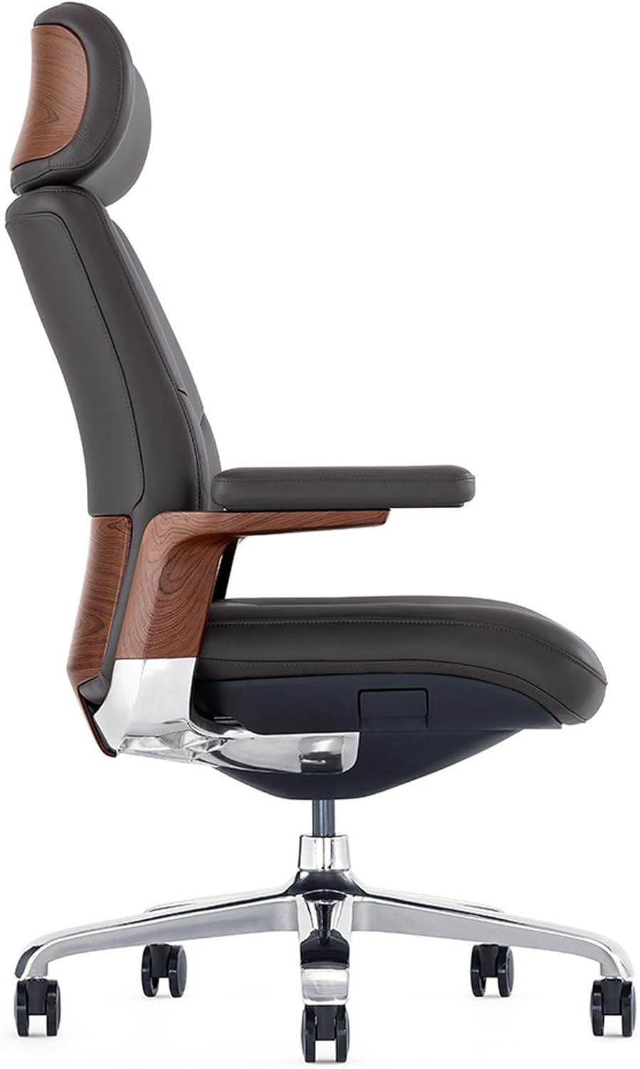 Dark Brown Genuine Leather Executive Office Chair