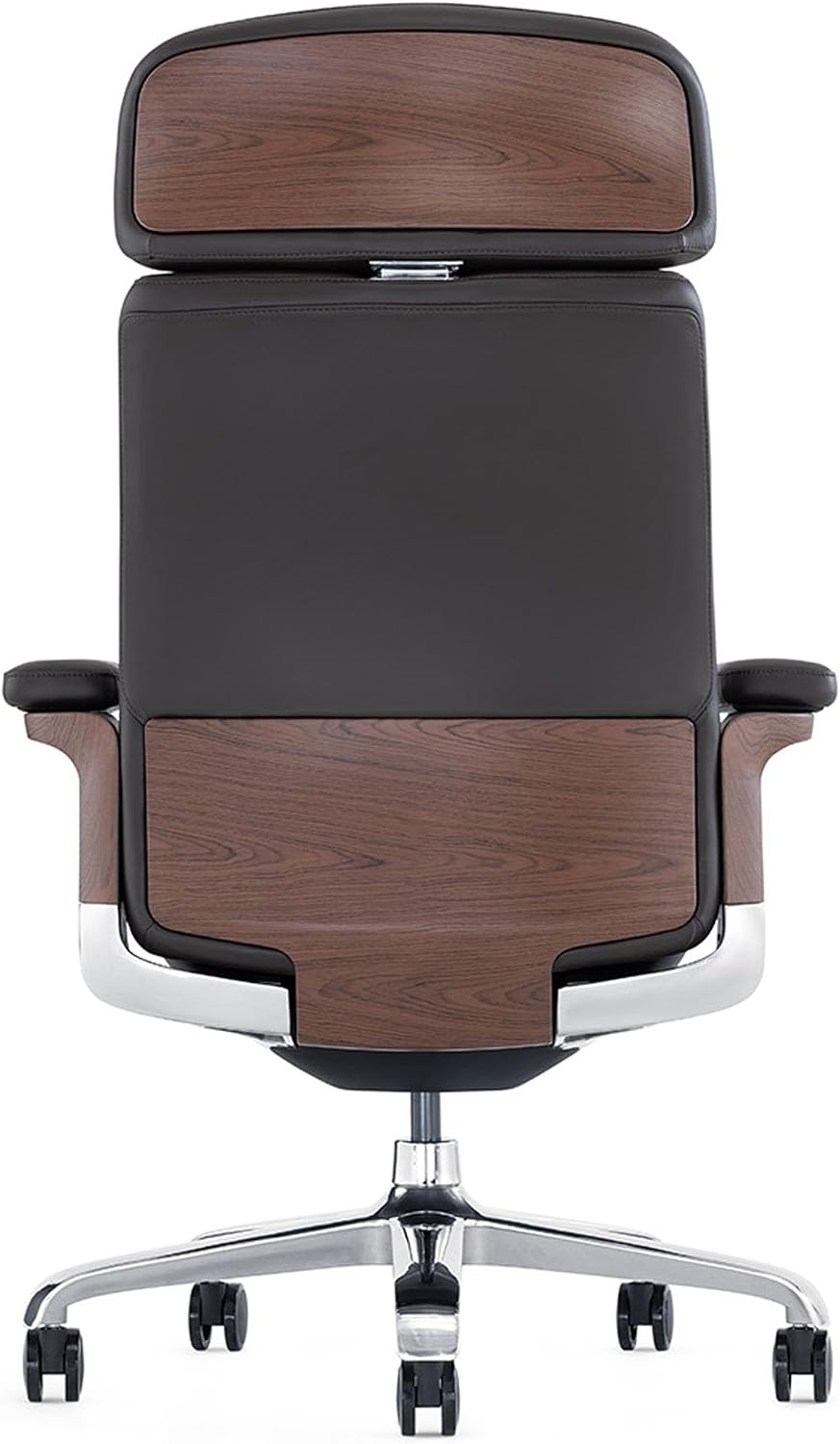 Dark Brown Genuine Leather Executive Office Chair