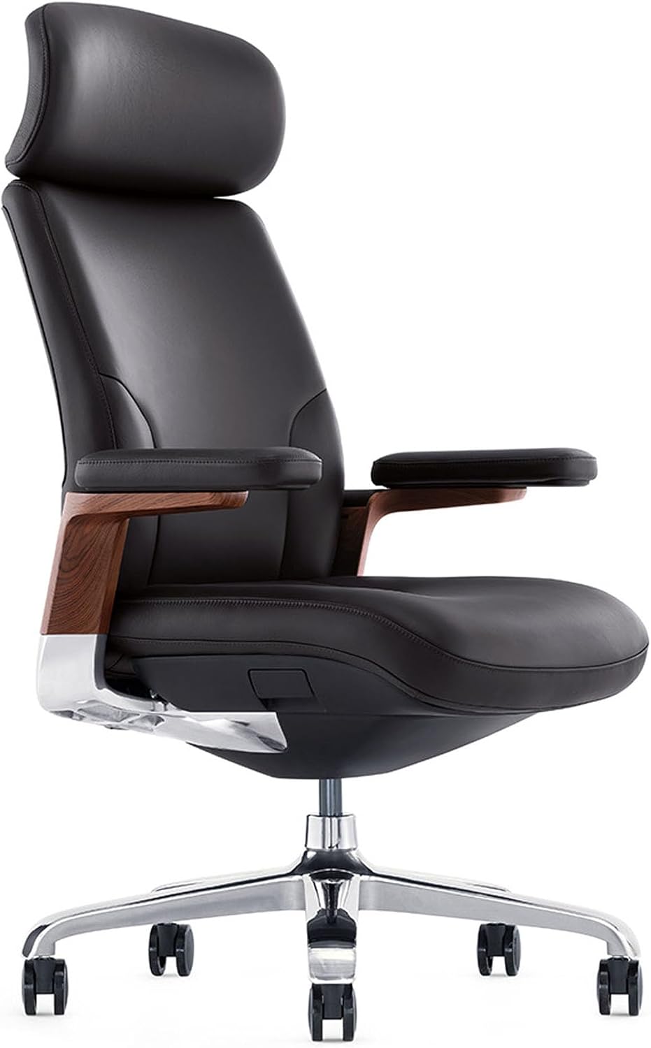 Dark Brown Genuine Leather Executive Office Chair
