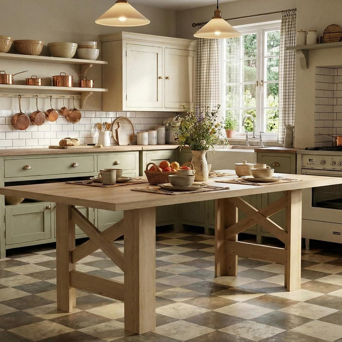 Rustic Farmhouse Large Dining Table