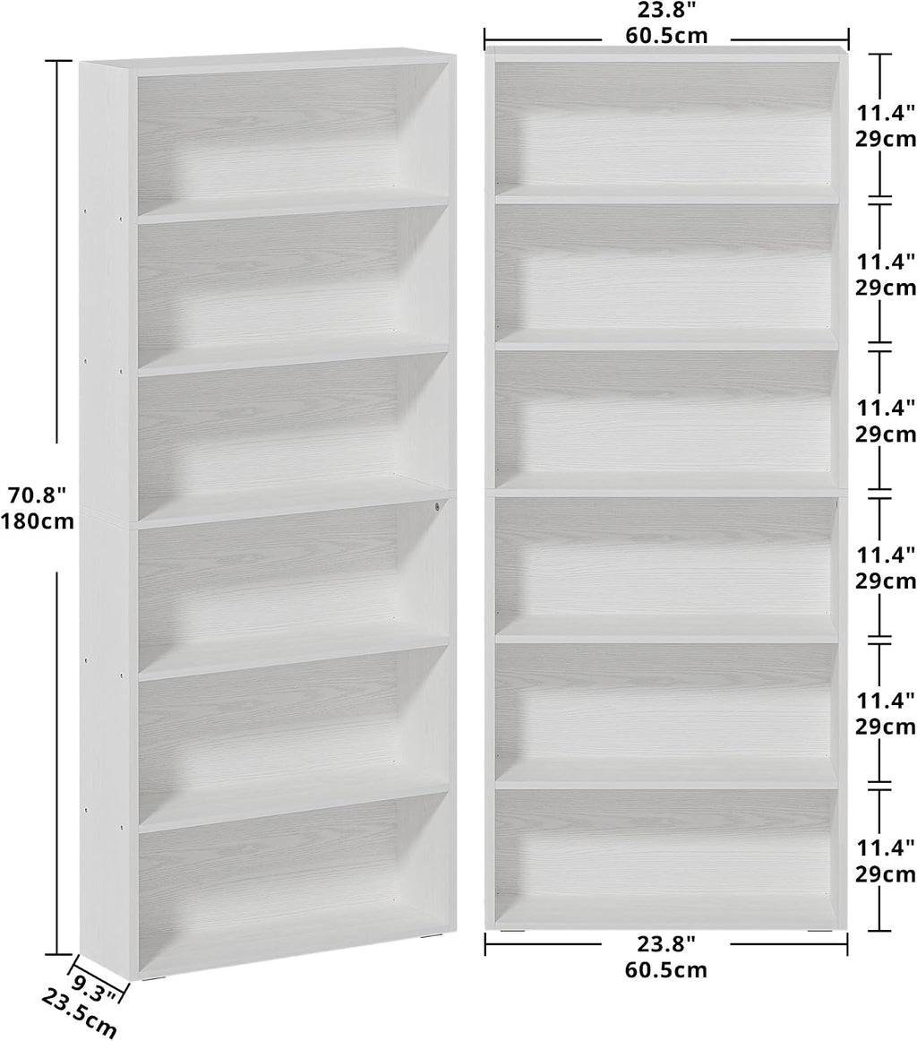 6‑Tier Tall Display Storage Bookcase