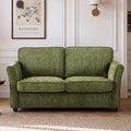 Green Chenille Fabric Living Room Loveseat Sofa