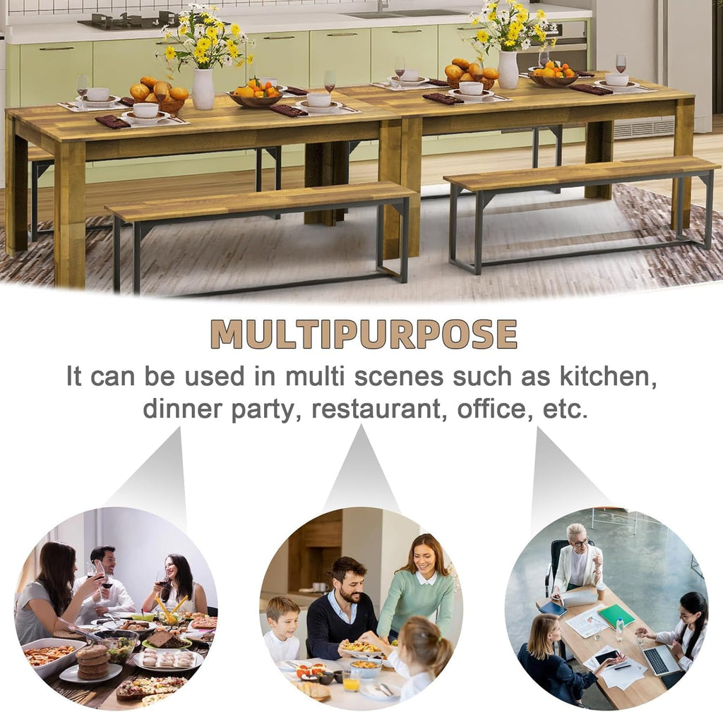 Farmhouse Wood Rectangular Dining Table