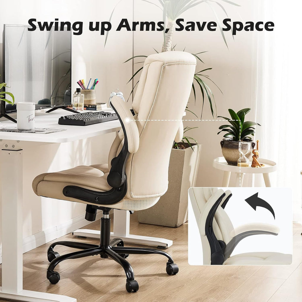 Leather Lumbar Support Office Desk Chair