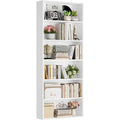 White 6‑Tier Open Display Bookshelf