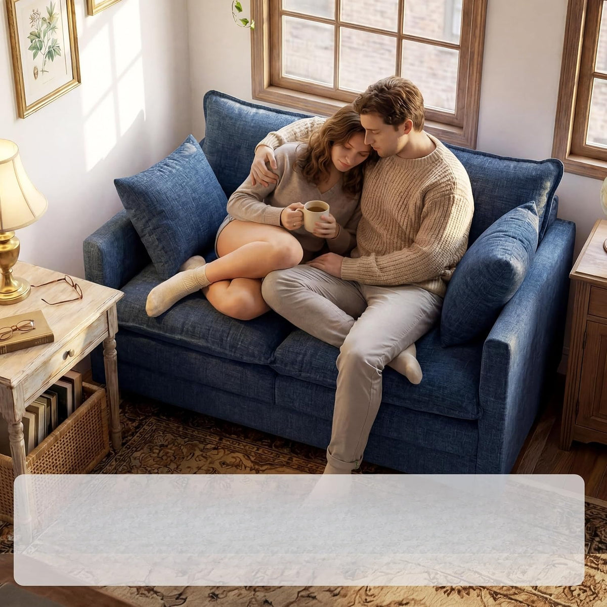 Cloud Cushioned Small Loveseat Sofa