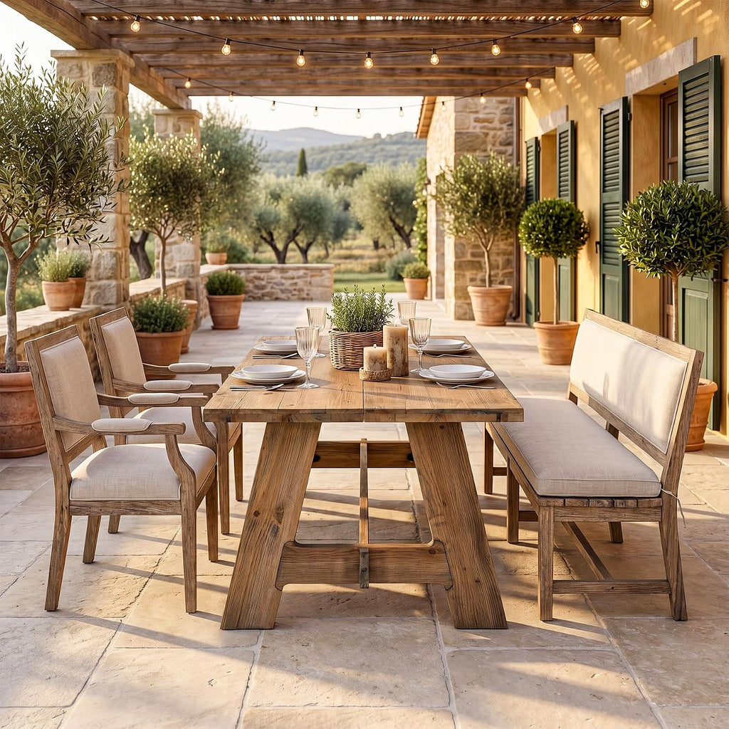 Rustic Farmhouse Solid Wood Dining Table