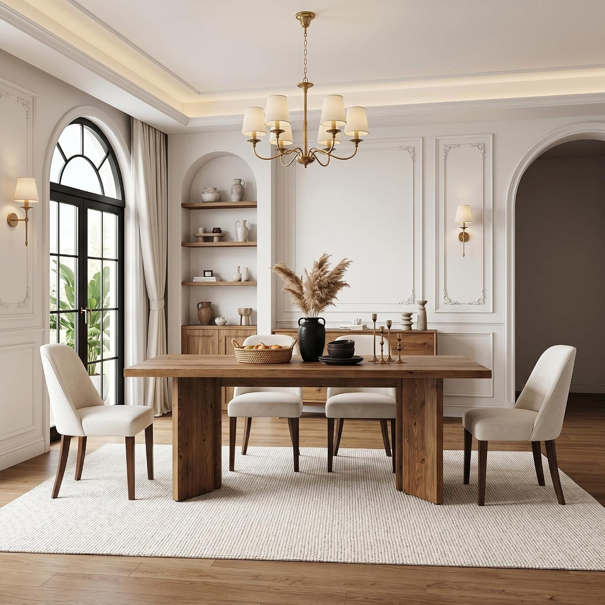 Farmhouse Solid Wood Dining Table