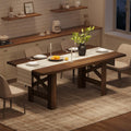 Rustic Brown Large Wood Dining Table