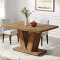 Walnut Farmhouse Wooden Dining Table