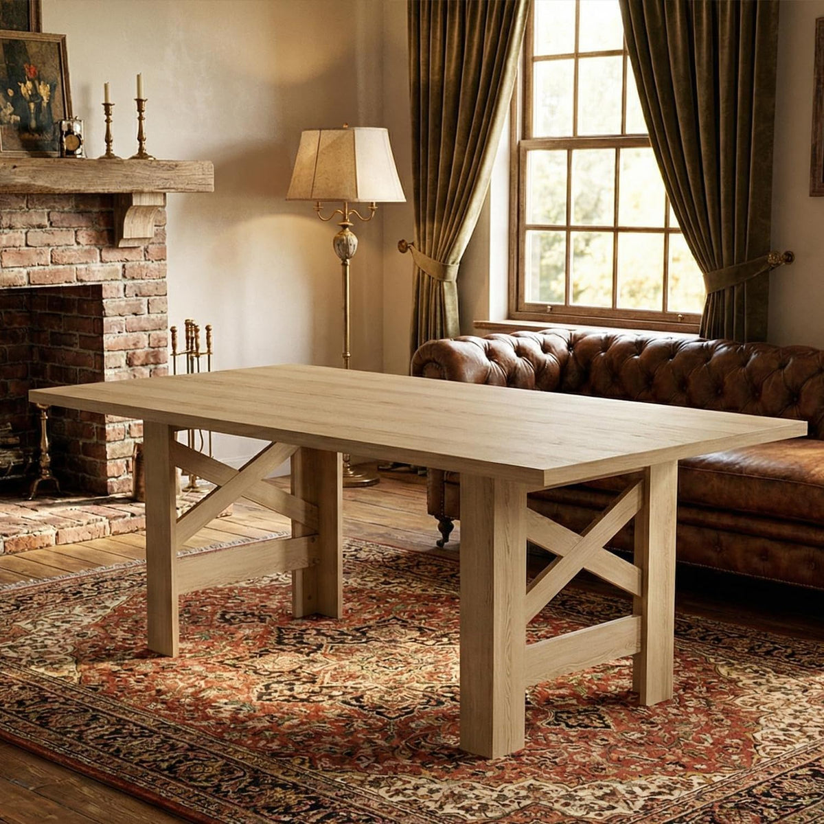 Rustic Farmhouse Large Dining Table