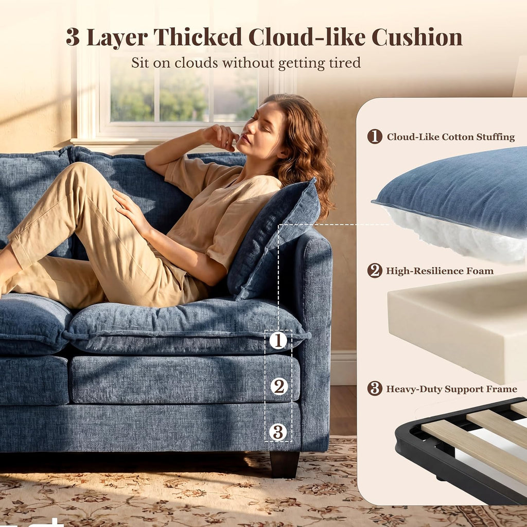 Cloud Cushioned Small Loveseat Sofa
