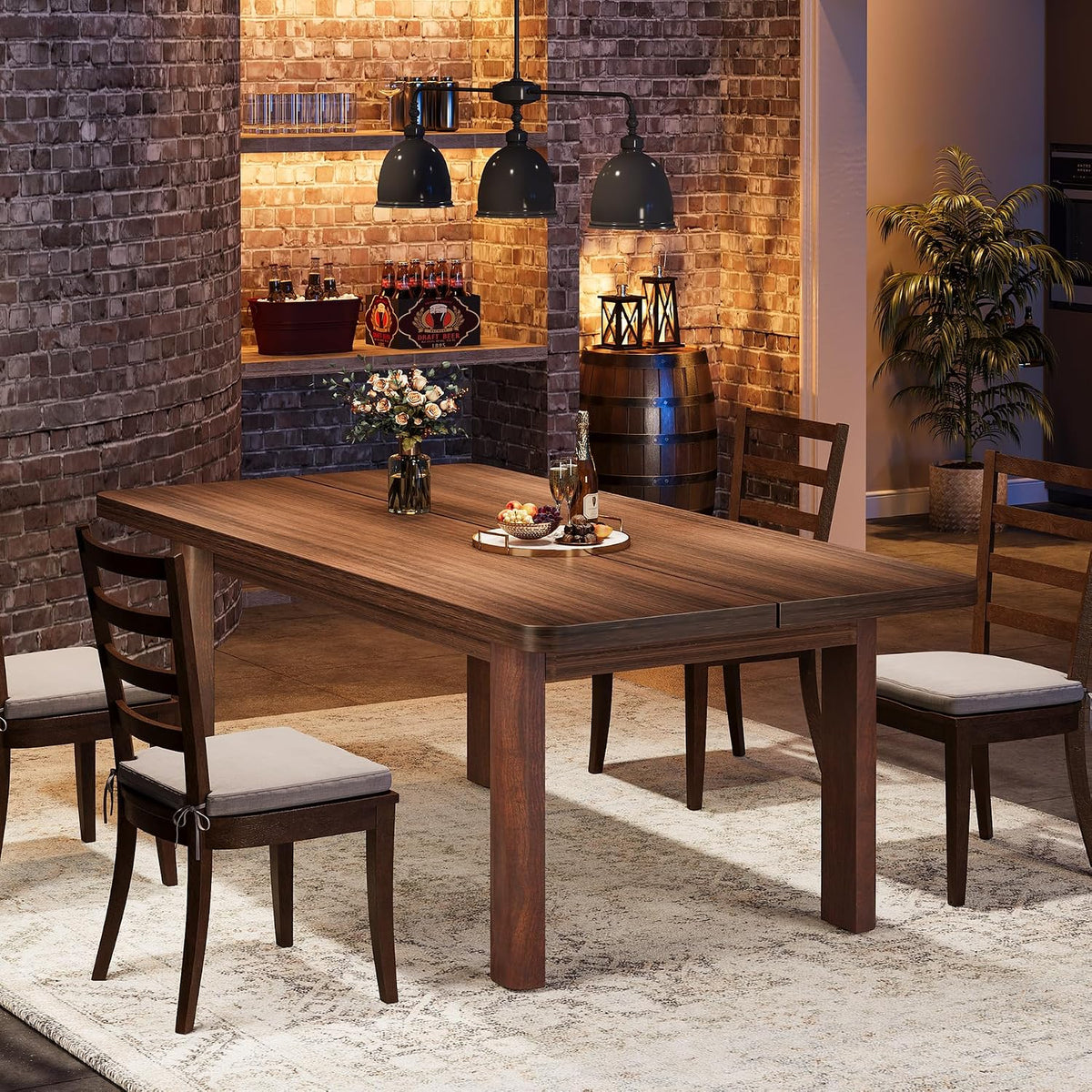 Farmhouse Solid Wood Dining Table