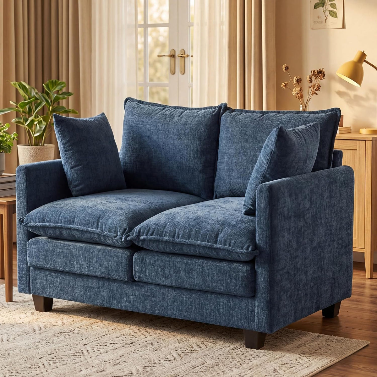 Cloud Cushioned Small Loveseat Sofa