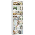 White 7‑Tier Tall Open Bookshelf